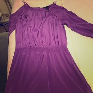 WHBM 100% silk medium purple dress